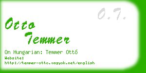 otto temmer business card